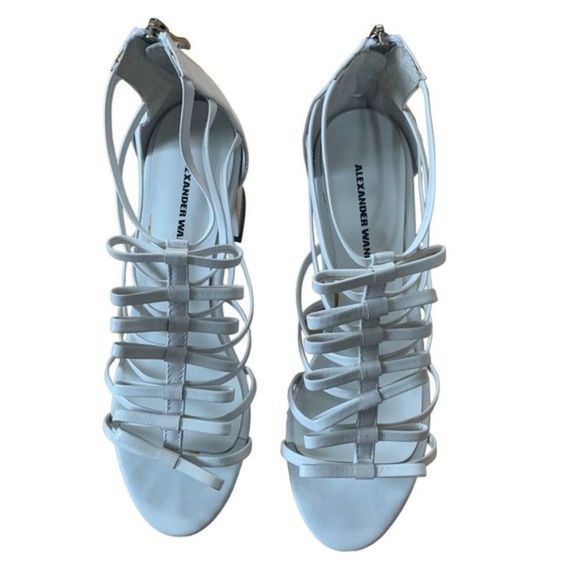 White Alexander Wang Block Heels Size EU 38 - Picture 2 of 14